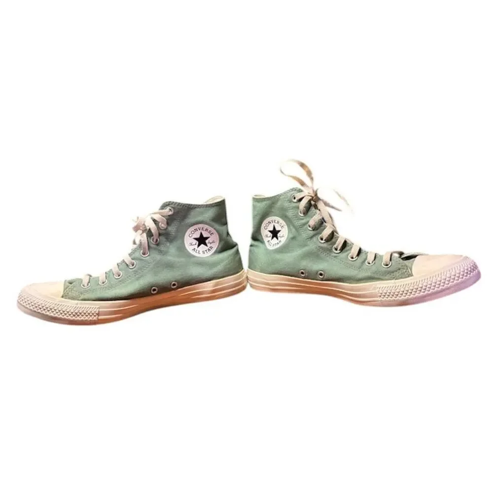 Converse Chuck Taylor All Star High Top Sneakers Mens 11 Sage Green Canvas Shoes